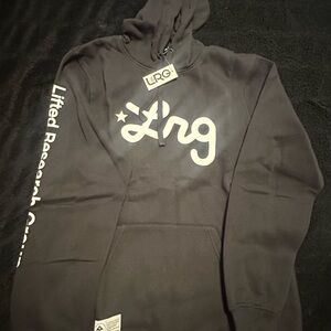 LRG Black Hoodie with White Logo
